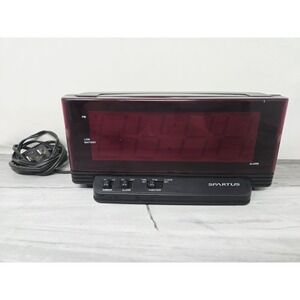 Vintage Spartus Alarm Clock -large Screen- Battery Or Electric